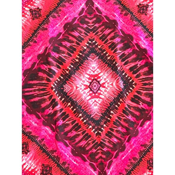 AB Studio Bold Pink Diamond Sheath Dress Size 12 Retro Style Sleeveless Geometri - Picture 13 of 13